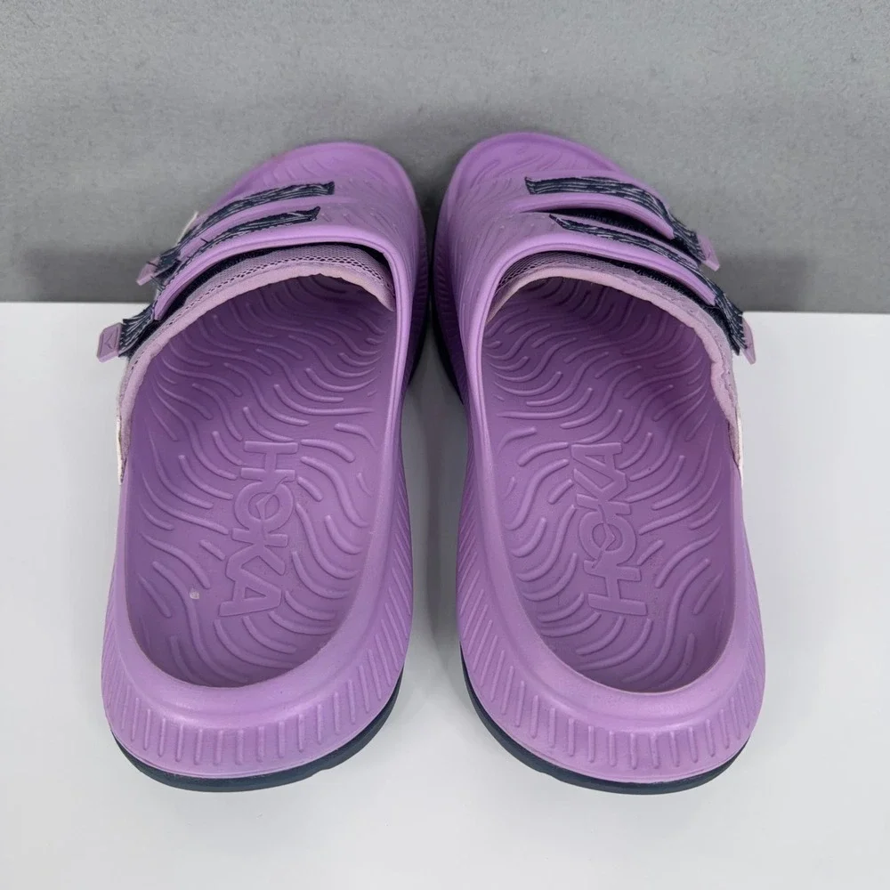 Hoka Slides Mens 11 Purple Adjustable Straps Recovery Comfort Athleisure - Picture 5 of 10